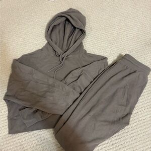 Sunday Best Cozy Brown Hoodie and Sweatpants Set